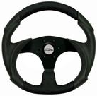 Volante Pequeno XL Black Cougar 33 Cm + Cubo Buggy Fusca Gaiola de 1977 á 2013