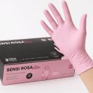 Volk do Brasil Luva Nítrica Descartável Sensi Rosa Slim Tamanho 9G Sem Amido 100 Unidades