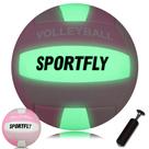 Volleyball Sportfly Size 5 Glow in Dark com kit de bomba
