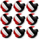 Volleyball Ukontagood, pacote com 9, 5 bolas de PU impermeáveis