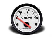 Voltímetro 52mm 12v street branco (345100sb) cronomac