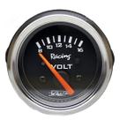 Voltímetro Coluna Painel 8 - 16v Preto Willtec Racing 52mm