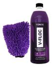 Vonixx shampoo automotivo vfloc 1,5l luva de lavagem carro
