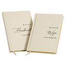 Vow Books MUUJEE, capa dura, tela de linho creme, conjunto de 2
