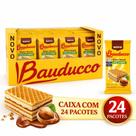 Wafer Mini Snack Bauducco Avelã 20g Biscoito Wafer Crocante com Recheio Cremoso, Lanchinho Prático Wafer Mini Snack Bauducco Avelã 20g Biscoito Wafer Crocante com Recheio Cremoso, Lanchinho Prático