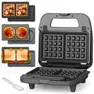 Wafflera 3 en 1 Bakers Friend Mini con Placas Extraíbles