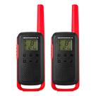Walkie Talkie Talk Motorola T-210 20MIL-32KM Carregador USB / Bivolt - Preto e Vermelho Walkie Talkie Talk Motorola T-210 20MIL-32KM Carregador USB / Bivolt - Preto e Vermelho