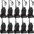 Walkie Talkies Ansoko ASK-888S de longo alcance, 2W UHF, 16 canais, pacote com 10