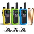 Walkie Talkies BAOFENG GT-18 para crianças e adultos, pacote com 3, amarelo, verde, azul