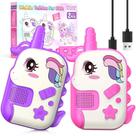 Walkie Talkies comedyfun Recarregável Unicórnio para meninas de 3 a 8 anos