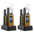 Walkie Talkies DEWALT DXFRS300 1W à prova d'água, pacote com 4 fones de ouvido