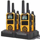 Walkie-talkies DURLK 4 unidades à prova dágua recarregáveis, 22 canais