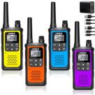 Walkie Talkies DURLK, recarregável de longo alcance, 1800mAh, pacote com 4