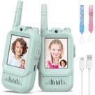 Walkie-talkies Hangrui recarregáveis com vídeo, kit com 2 unidades, brinquedo infantil