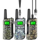Walkie Talkies Inspireyes recarregável para crianças, pacote com 3 camuflagens