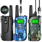 Walkie Talkies Inspireyes recarregável para crianças, pacote com 3 camuflagens