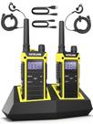 Walkie Talkies KETELESE T3F IP67 à prova d'água FRS, pacote com 2 unidades, preto/amarelo