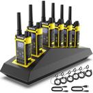 Walkie Talkies KETELESE T3F IP67 à prova d'água, pacote com 6 pretos/amarelos