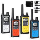 Walkie Talkies NXGKET Recarregáveis - Alcance de 5 Milhas - Pacote com 4