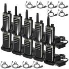 Walkie Talkies Retevis RB66 de carregamento rápido com fone de ouvido, pacote com 10