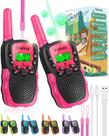 Walkie Talkies Vvinca recarregável de longo alcance para crianças de 3 a 12 anos, pacote com 2