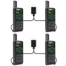 Walkie Talkies Wanneton RT22pro sem fio recarregável, pacote com 4