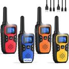 Walkie Talkies Wishouse M9 Recarregáveis - Longo Alcance - Pacote com 4 Walkie Talkies Wishouse M9 Recarregáveis - Longo Alcance - Pacote com 4