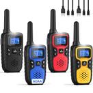 Walkie Talkies Wishouse M9 Recarregável de Longo Alcance, Pacote com 4