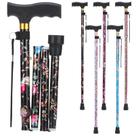 Walking Cane Parlora Dobrável Leve Dobrável Preto