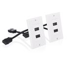 Wall Plate Cable Matters, pacote com 2 portas HDMI em branco 4K UHD