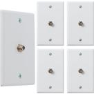 Wall Plate Newhouse Hardware TV Cable F Connector, pacote com 5