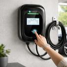 Wallbox 7,4kw Tipo 2 Smart Estação Recarga Carregamento 32a 220v EV Tela Lcd 4,3 Pol para Carro Elétrico Gwm Byd Jaecoo Dolphin Volvo