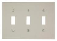 Wallplate Leviton 3-Gang Toggle Device Switch Thermoset