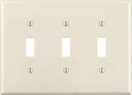 Wallplate Leviton 78011 3-Gang Toggle Device Switch, pacote com 10
