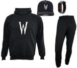 Wandinha Conjunto Moletom + Relógio E Boné Lançamento Netflix