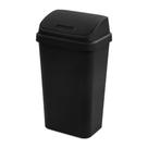 Wastebasket Sterilite Swing Top 13L de plástico preto, pacote x8 Wastebasket Sterilite Swing Top 13L de plástico preto, pacote x8