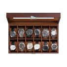 Watch Box Organizer ProCase de 12 slots em couro PU para homens marrom