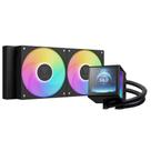 Water cooler 240mm gamdias chione p5240, argb, display lcd, black chione p5240