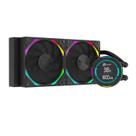 Water cooler 240mm kalkan delta v2, argb, display lcd, black - klk00066
