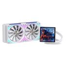 Water Cooler Round5 Zephyro White ARGB 240mm Com Display LCD Intel AMD PWM Branco Water Cooler Round5 Zephyro White ARGB 240mm Com Display LCD Intel AMD PWM Branco