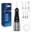 Water Dental Flosser AMZBSR 350mL 7 Jet Tips 9 modos preto