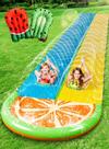 Water Slides Sloosh 22,5 pés com 2 pranchas infláveis laranja