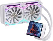 Watercooler 240mm tdp250w white argb c/display round5 zephyro
