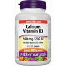 Webber Naturals Carbonato de Cálcio 500mg Vitamina D3 275 Comprimidos