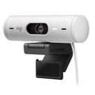 Webcam Brio 500 960-001426 Full HD 1080P com Ajuste de Iluminação Branco Logitech