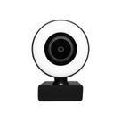 Webcam Full Hd 2K Oex W300 Com Led Usb Com Microfone Preto
