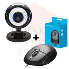 WebCam HD Visão Noturna Com Mouse MO300 Full Black