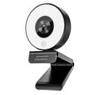 Webcam papalook PA552 2K/1080P Full HD com luz e capa