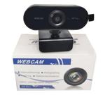 Webcam Preta Full Hd 1080p Usb Gira 360º Com Microfone