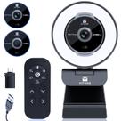 Webcam Vitade Zoomable 1080P 60FPS com anel de luz e microfone